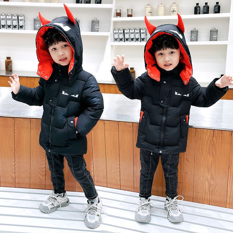 Kids Fashion Down Jacket Mid-length Coat