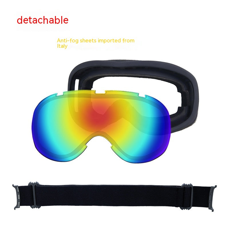 Unisex Double-layer Anti-fog Spherical Ski Goggles Windproof