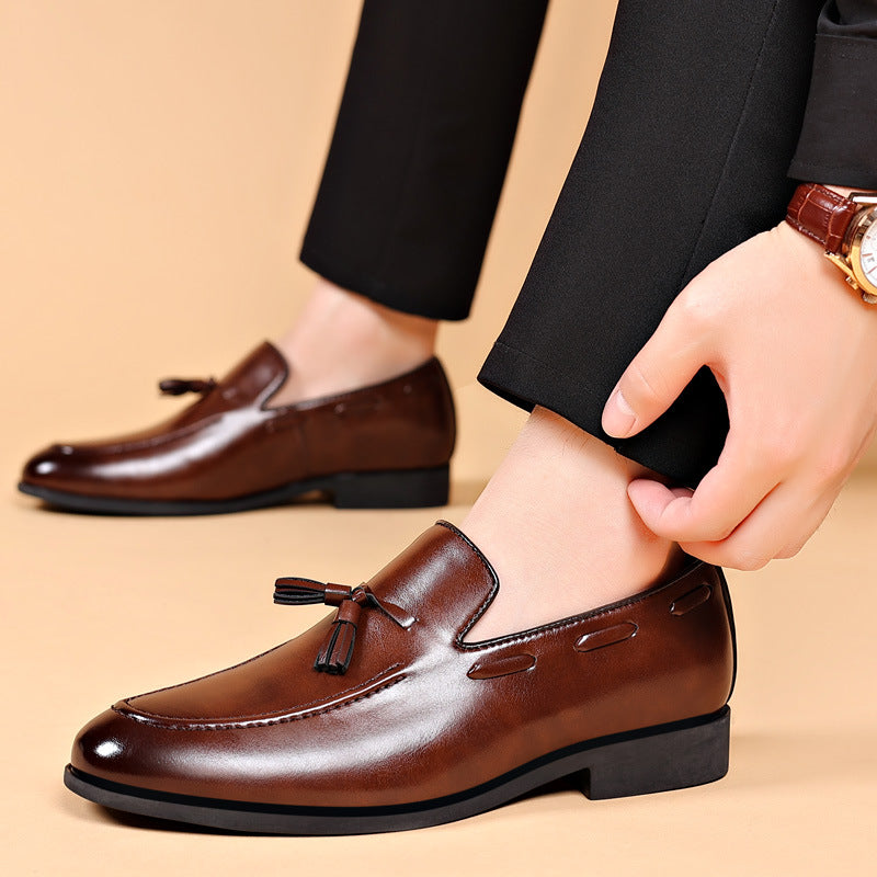 Men's New Suit Low Heel Leather Shoes