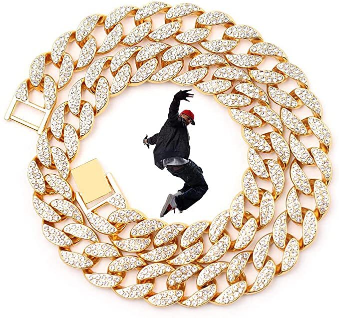 Cuban Diamond Gold Necklace Hip Hop