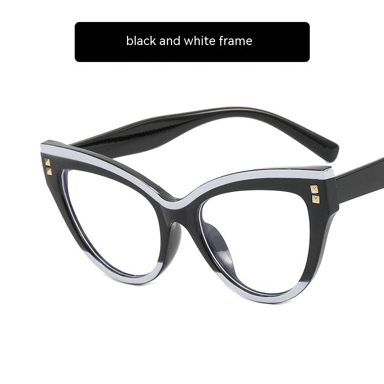 Large Frame Plain Cat's Eye Women's Glasses Frames