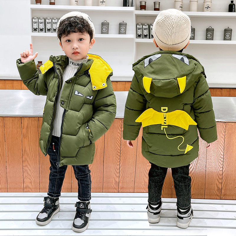 Kids Fashion Down Jacket Mid-length Coat