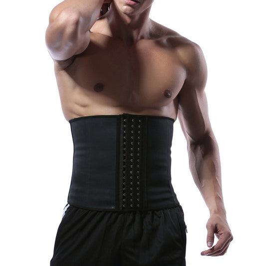 Men's Back Support Neoprene Gym Training Three Breasted Plastic Belt