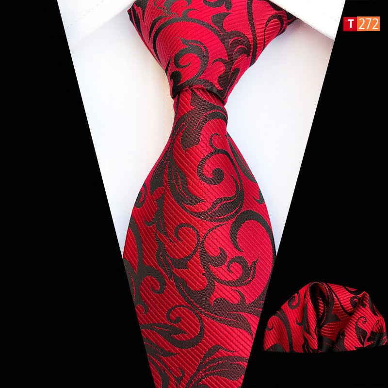 Men's Suit Accessories Red Floral Tie