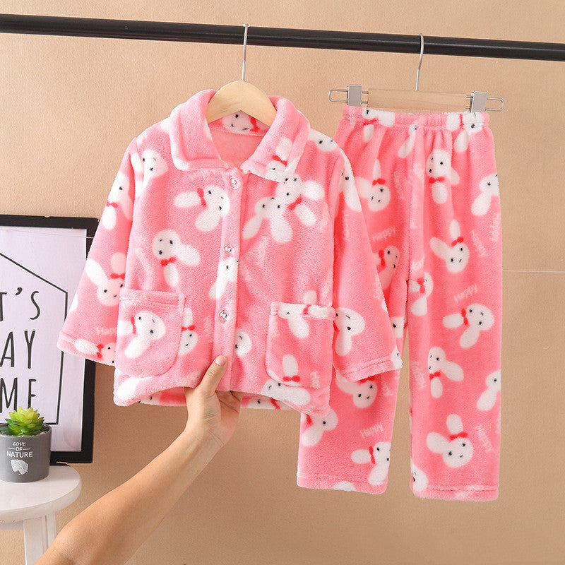 Pajamas Children's Coral Velvet Pajamas Suit