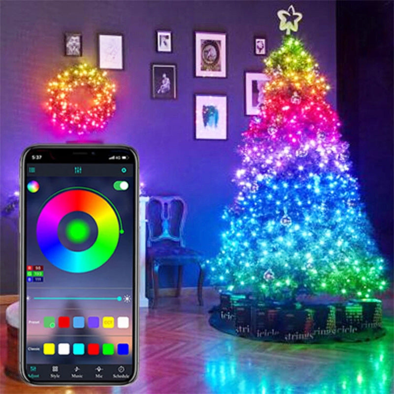 USB Bluetooth Led Copper Wire String Light App Control Christmas Tree Decor New Year Fairy Light Garland Christmas Decoration