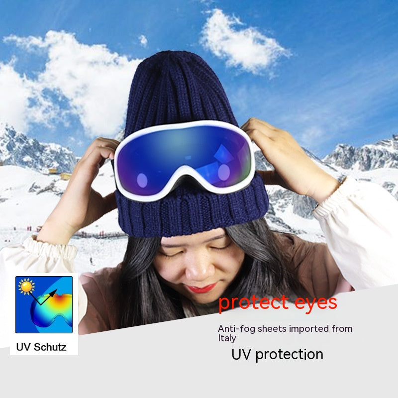 Unisex Double-layer Anti-fog Spherical Ski Goggles Windproof