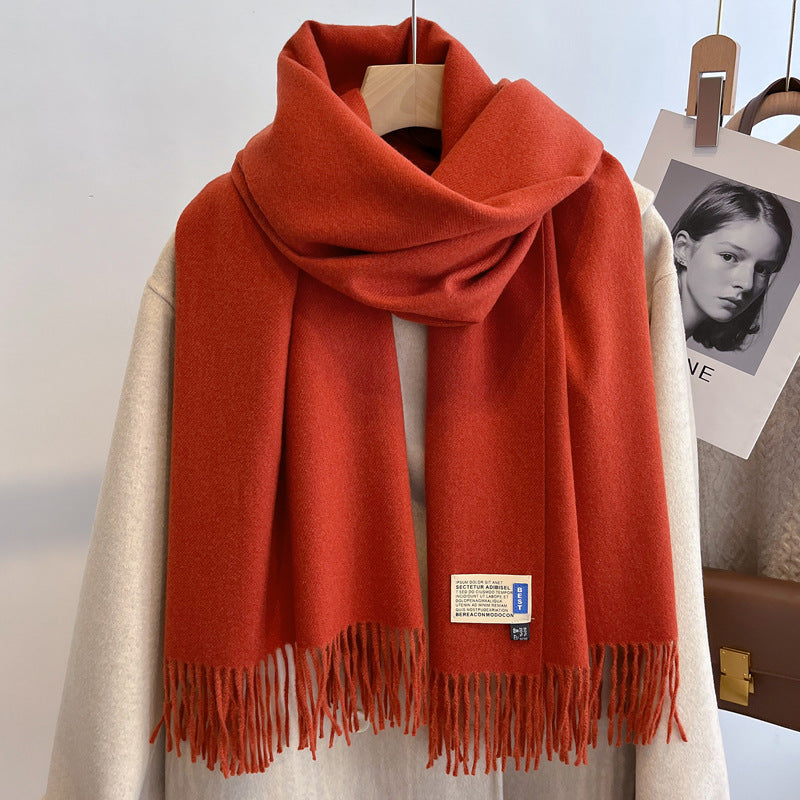 High-end Versatile Shawl Warm Thickened Scarf Dual-purpose