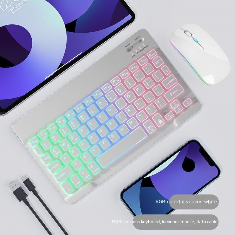 Colorful Luminous Wireless Keyboard And Mouse Set