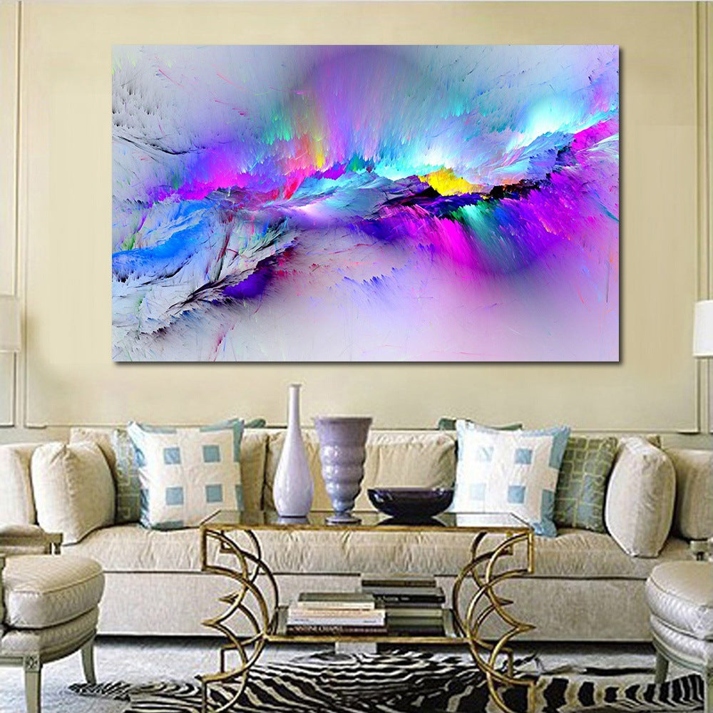 Poster Colorful Clouds Abstract Art Mural Living Room Picture