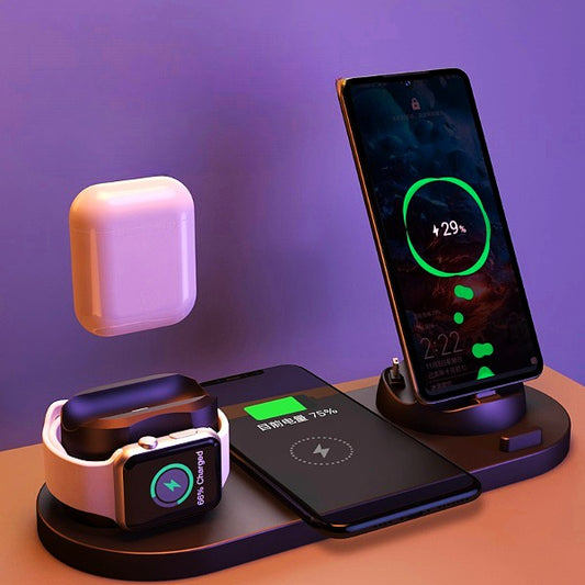 Apple Wireless Charger Fast Charger For Phone Fast Charging Pad For Phone Watch 6 In 1 Charging Dock Station